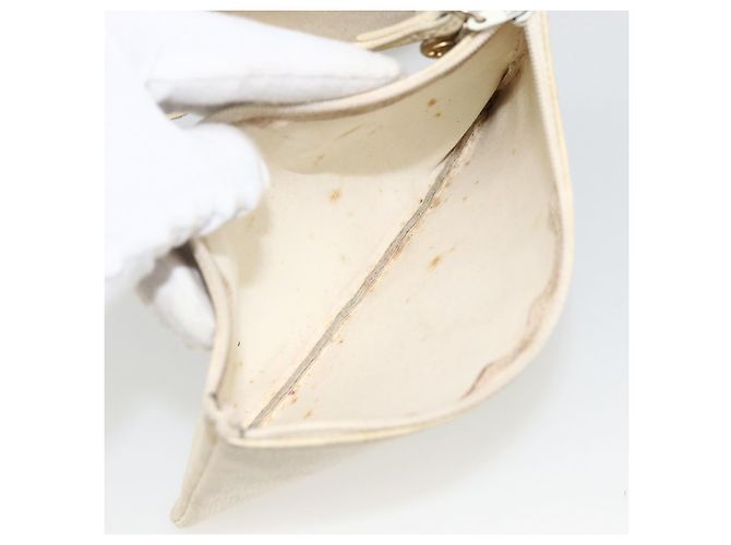 CHANEL Schultertasche aus Kaviarleder Creme Gold CC Auth BA11064 Golden Roh - Ansicht 22