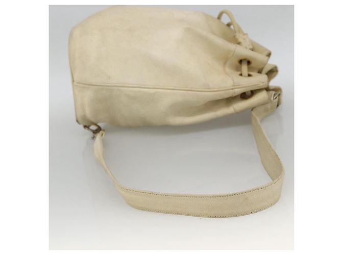 CHANEL Schultertasche aus Kaviarleder Creme Gold CC Auth BA11064 Golden Roh - Ansicht 7