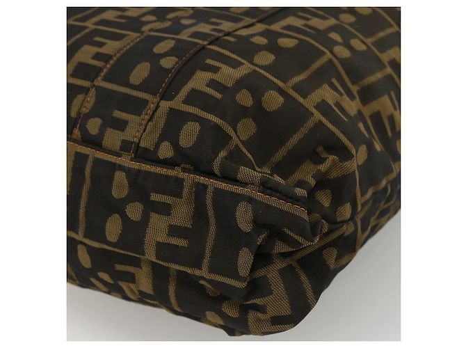 FENDI Zucca Canvas Tote Bag Braun Schwarz Auth 172970 - Ansicht 15