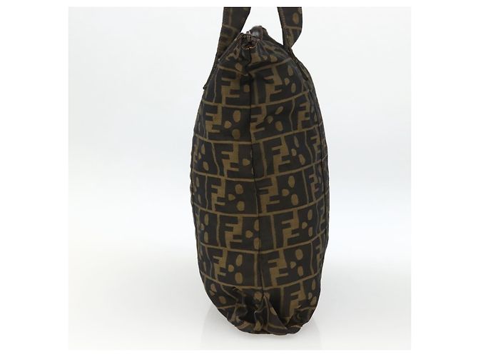 FENDI Zucca Canvas Tote Bag Braun Schwarz Auth 172970 - Ansicht 3