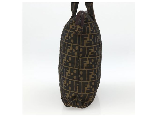 FENDI Zucca Canvas Tote Bag Braun Schwarz Auth 172970 - Ansicht 4