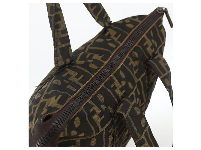 FENDI Zucca Canvas Tote Bag Braun Schwarz Auth 172970 - Ansicht 6