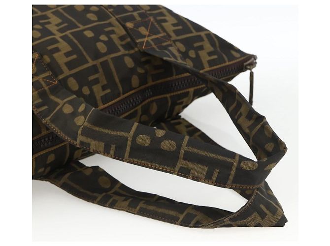 FENDI Zucca Canvas Tote Bag Braun Schwarz Auth 172970 - Ansicht 7