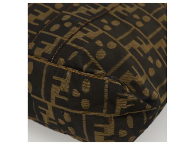 FENDI Zucca Canvas Tote Bag Braun Schwarz Auth 172970 - Ansicht 9