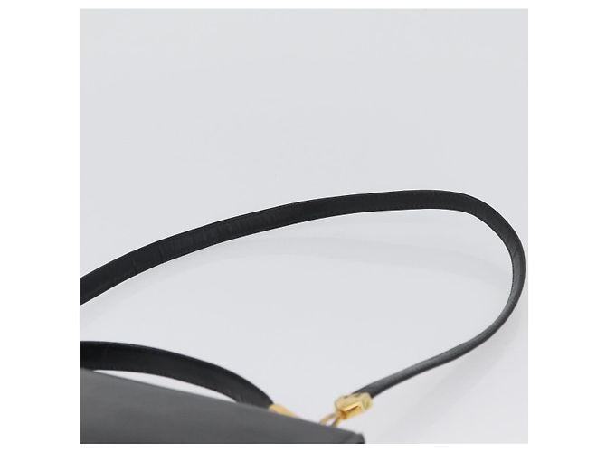 Borsa a Spalla Christian Dior in Pelle di Vitello Nera e Oro Auth LNZ141 Nero D'oro - vista 10