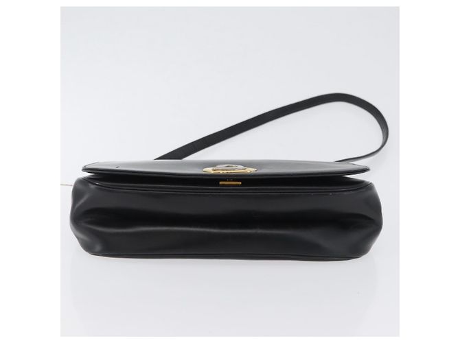 Borsa a Spalla Christian Dior in Pelle di Vitello Nera e Oro Auth LNZ141 Nero D'oro - vista 11