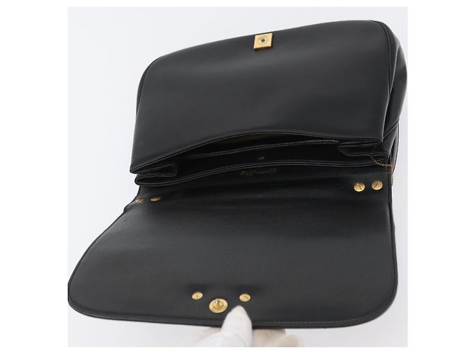 Borsa a Spalla Christian Dior in Pelle di Vitello Nera e Oro Auth LNZ141 Nero D'oro - vista 17