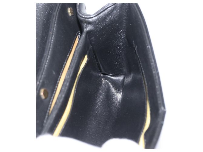 Borsa a Spalla Christian Dior in Pelle di Vitello Nera e Oro Auth LNZ141 Nero D'oro - vista 20