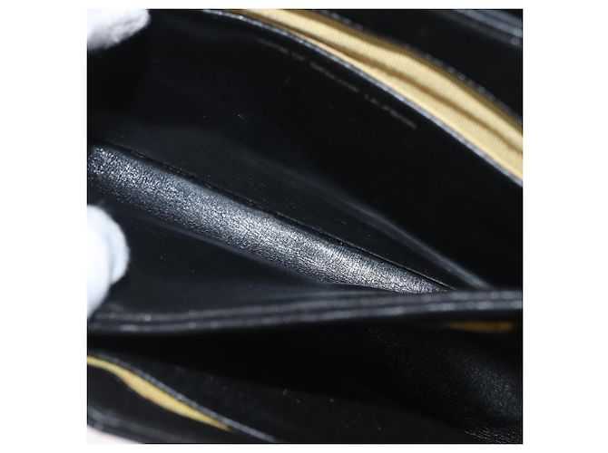Borsa a Spalla Christian Dior in Pelle di Vitello Nera e Oro Auth LNZ141 Nero D'oro - vista 22