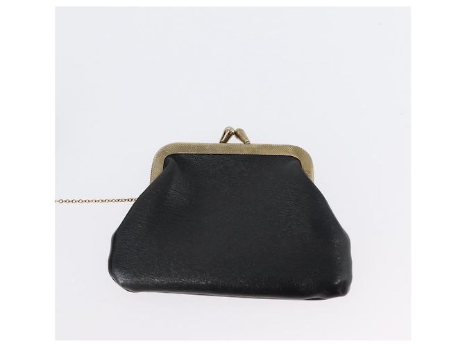 Borsa a Spalla Christian Dior in Pelle di Vitello Nera e Oro Auth LNZ141 Nero D'oro - vista 24