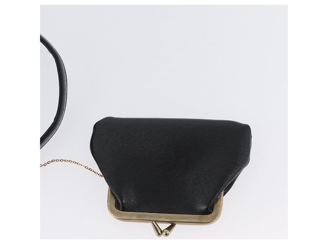 Borsa a Spalla Christian Dior in Pelle di Vitello Nera e Oro Auth LNZ141 Nero D'oro - vista 25