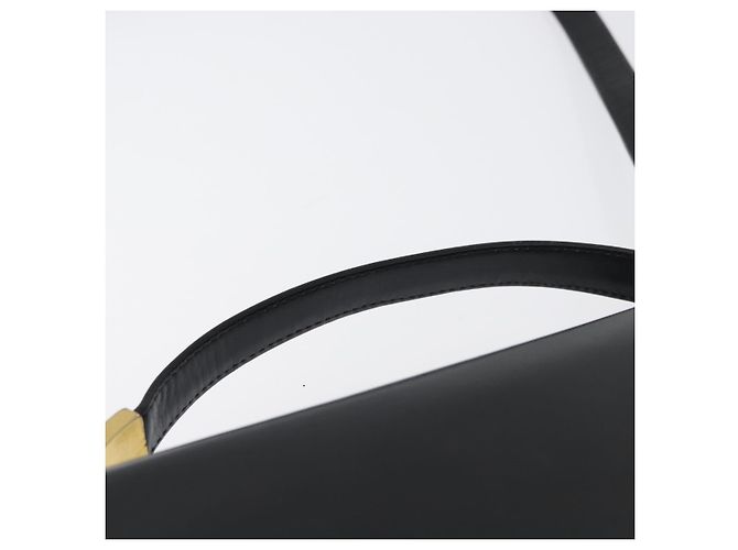 Borsa a Spalla Christian Dior in Pelle di Vitello Nera e Oro Auth LNZ141 Nero D'oro - vista 8