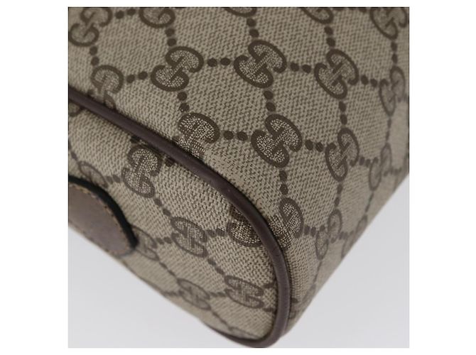 Borsa a Spalla Gucci GG Supreme Web Sherry Line PVC Beige 904 02 005 Auth ki6442 D'oro - vista 11