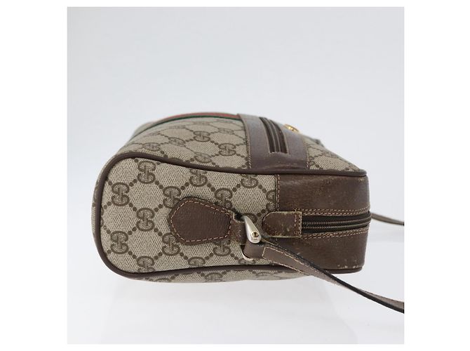Borsa a Spalla Gucci GG Supreme Web Sherry Line PVC Beige 904 02 005 Auth ki6442 D'oro - vista 4