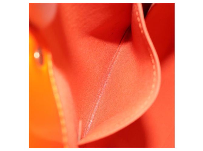 LOUIS VUITTON Sac Reade MM Monogram Vernis Fluo Orange Rose M91902 Auth LNZ356 - vue 22