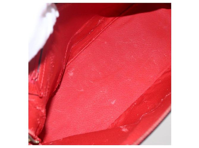Céline Borsa a mano CELINE in pelle rossa e oro Auth fm5225 Rosso D'oro - vista 11
