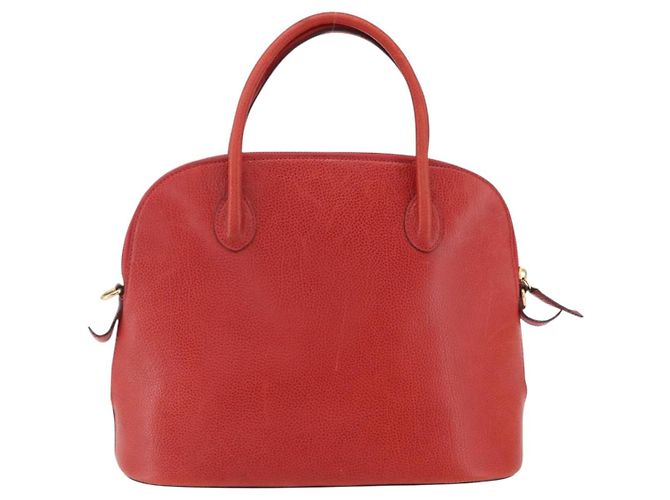 Céline Borsa a mano CELINE in pelle rossa e oro Auth fm5225 Rosso D'oro - vista 13
