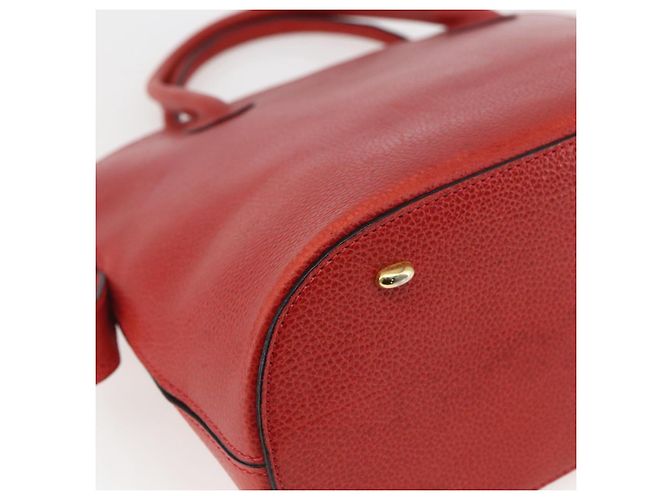 Céline Borsa a mano CELINE in pelle rossa e oro Auth fm5225 Rosso D'oro - vista 14