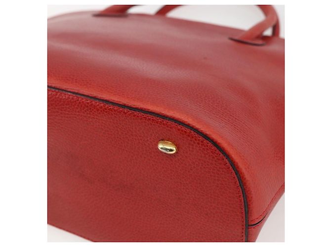 Céline Borsa a mano CELINE in pelle rossa e oro Auth fm5225 Rosso D'oro - vista 15