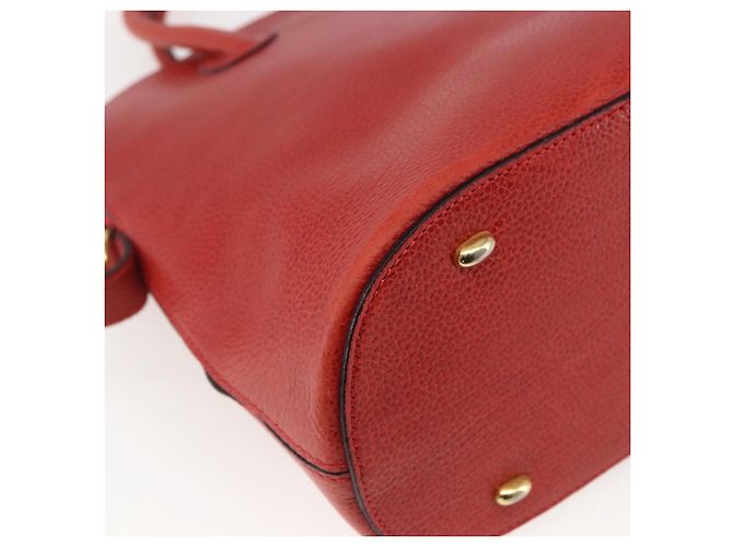 Céline Borsa a mano CELINE in pelle rossa e oro Auth fm5225 Rosso D'oro - vista 16