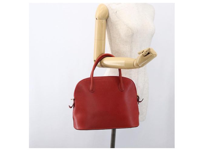 Céline Borsa a mano CELINE in pelle rossa e oro Auth fm5225 Rosso D'oro - vista 22