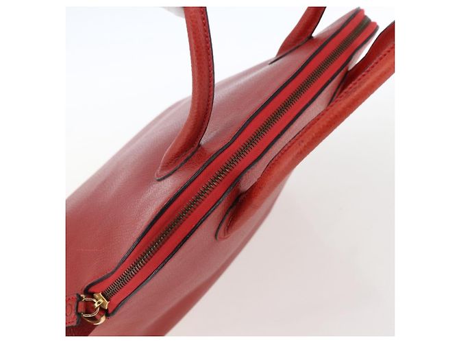 Céline Borsa a mano CELINE in pelle rossa e oro Auth fm5225 Rosso D'oro - vista 6