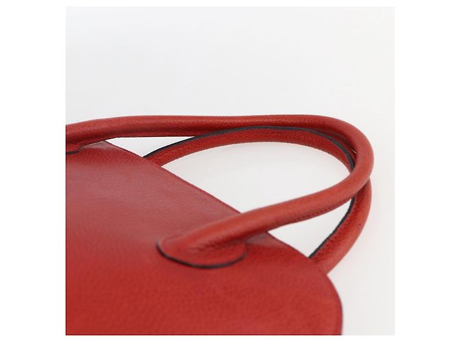 Céline Borsa a mano CELINE in pelle rossa e oro Auth fm5225 Rosso D'oro - vista 8