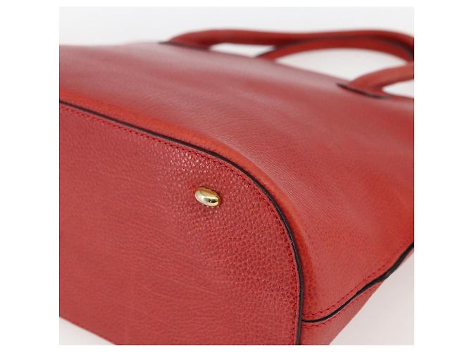 Céline Borsa a mano CELINE in pelle rossa e oro Auth fm5225 Rosso D'oro - vista 9