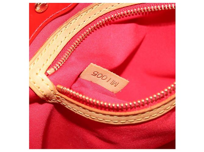 LOUIS VUITTON Monogram Vernis Reade PM Borsa a Mano Rossa M91088 LV Auth LNZ297 Rosso - vista 12