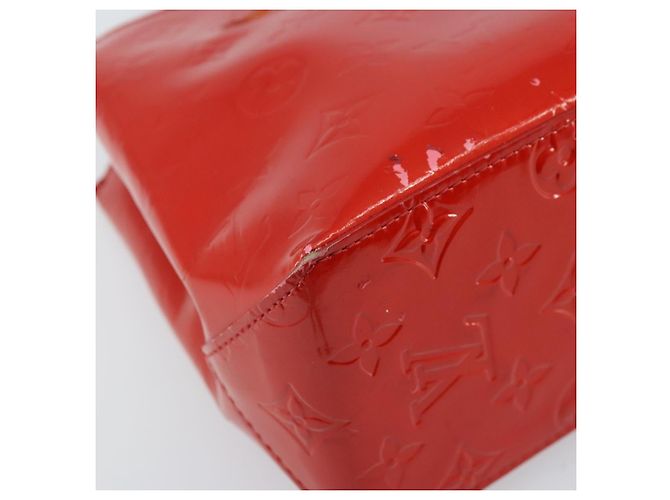 LOUIS VUITTON Monogram Vernis Reade PM Borsa a Mano Rossa M91088 LV Auth LNZ297 Rosso - vista 14