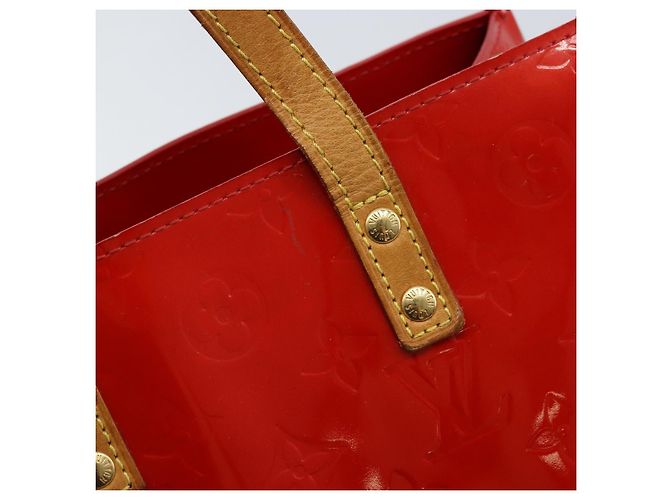 LOUIS VUITTON Monogram Vernis Reade PM Borsa a Mano Rossa M91088 LV Auth LNZ297 Rosso - vista 17