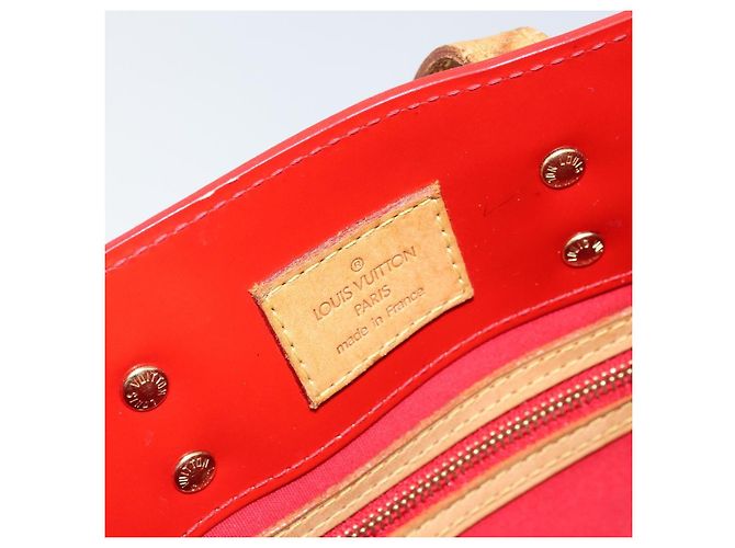 LOUIS VUITTON Monogram Vernis Reade PM Borsa a Mano Rossa M91088 LV Auth LNZ297 Rosso - vista 18