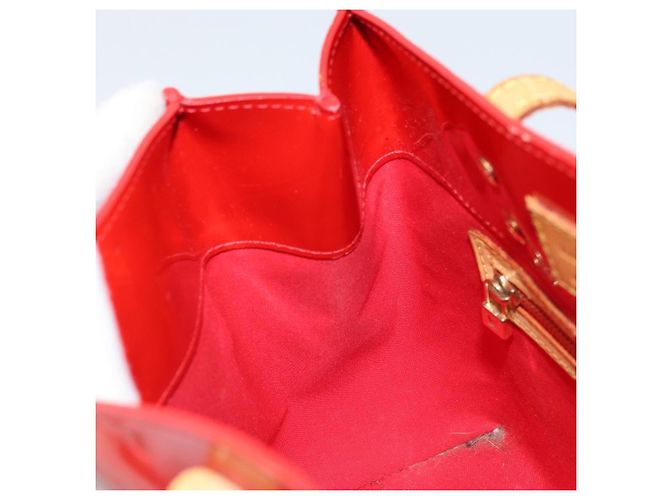 LOUIS VUITTON Monogram Vernis Reade PM Borsa a Mano Rossa M91088 LV Auth LNZ297 Rosso - vista 20