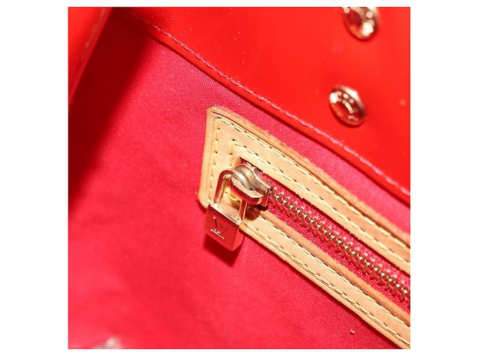 LOUIS VUITTON Monogram Vernis Reade PM Borsa a Mano Rossa M91088 LV Auth LNZ297 Rosso - vista 21