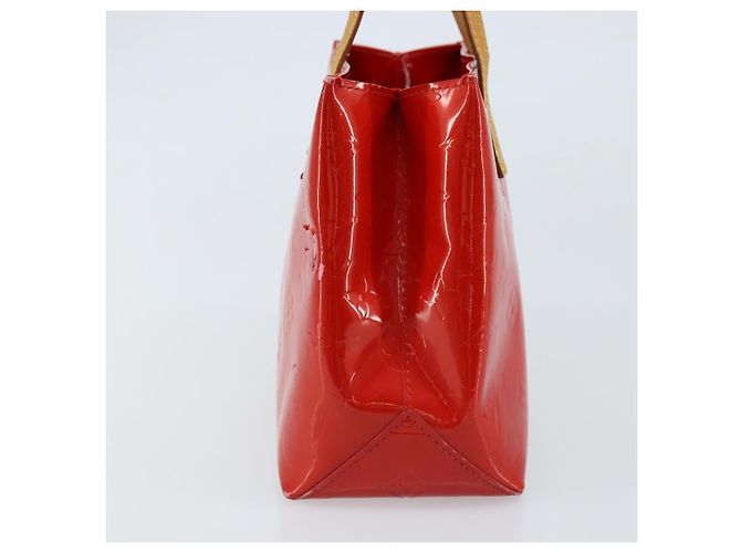 LOUIS VUITTON Monogram Vernis Reade PM Borsa a Mano Rossa M91088 LV Auth LNZ297 Rosso - vista 3