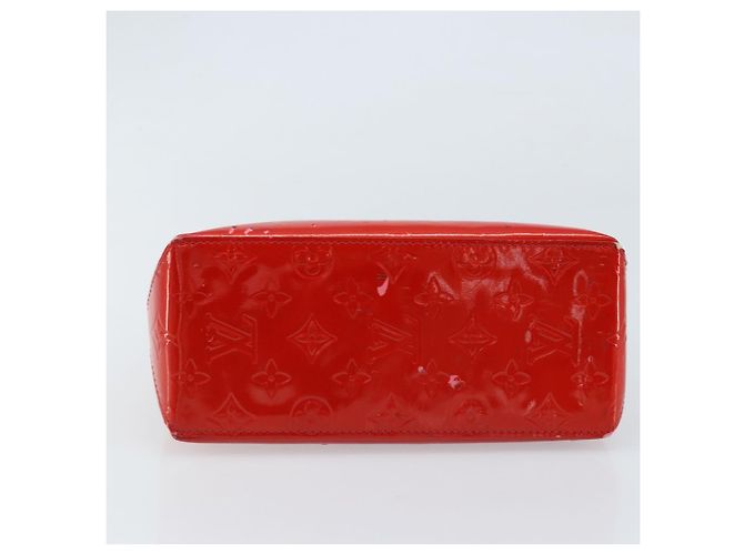 LOUIS VUITTON Monogram Vernis Reade PM Borsa a Mano Rossa M91088 LV Auth LNZ297 Rosso - vista 5