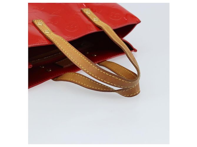 LOUIS VUITTON Monogram Vernis Reade PM Borsa a Mano Rossa M91088 LV Auth LNZ297 Rosso - vista 7