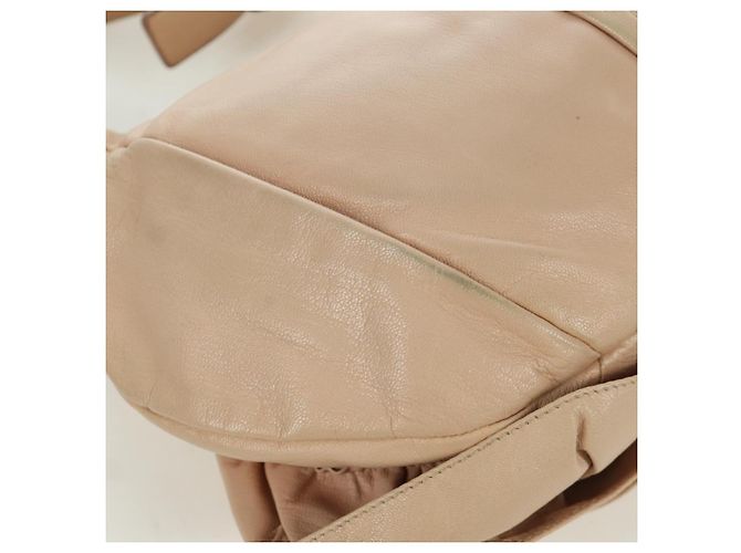 SAINT LAURENT Borsa a Spalla Pelle Beige Oro Auth 172811V D'oro - vista 15