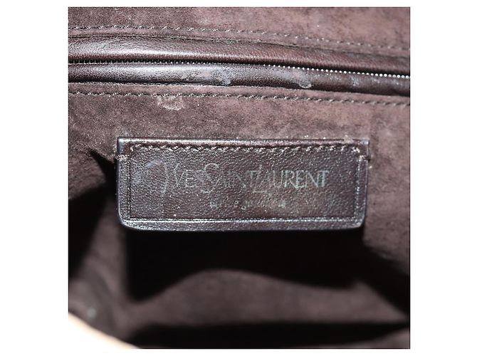 SAINT LAURENT Borsa a Spalla Pelle Beige Oro Auth 172811V D'oro - vista 17