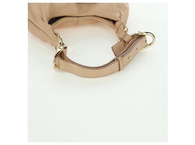 SAINT LAURENT Borsa a Spalla Pelle Beige Oro Auth 172811V D'oro - vista 7