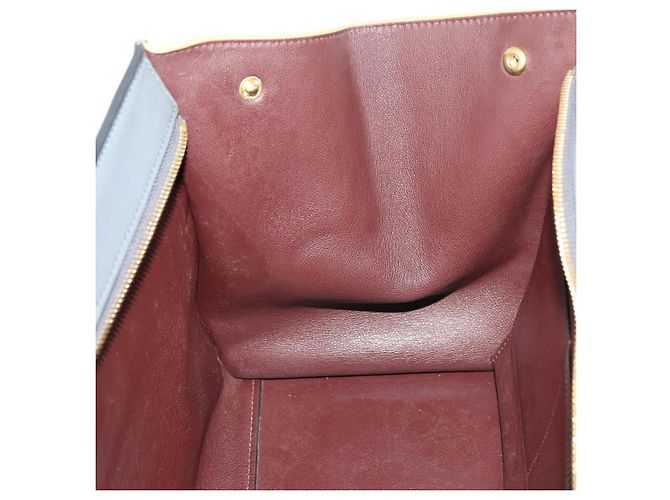 Céline Borsa a mano Trapeze CELINE in pelle scamosciata 2 in 1 grigia oro Auth ep13043 Marrone D'oro - vista 23