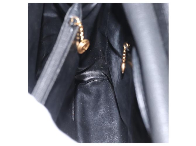 Bamboo Bolsa de Mão em Bambu GUCCI Camurça Preta Dourada 002 1096 0260 Auth 172841 Preto Dourado - vista 17