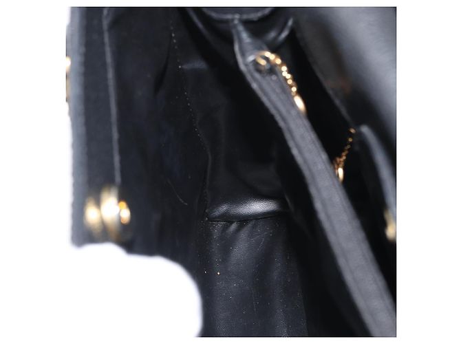 Bamboo Bolsa de Mão em Bambu GUCCI Camurça Preta Dourada 002 1096 0260 Auth 172841 Preto Dourado - vista 19