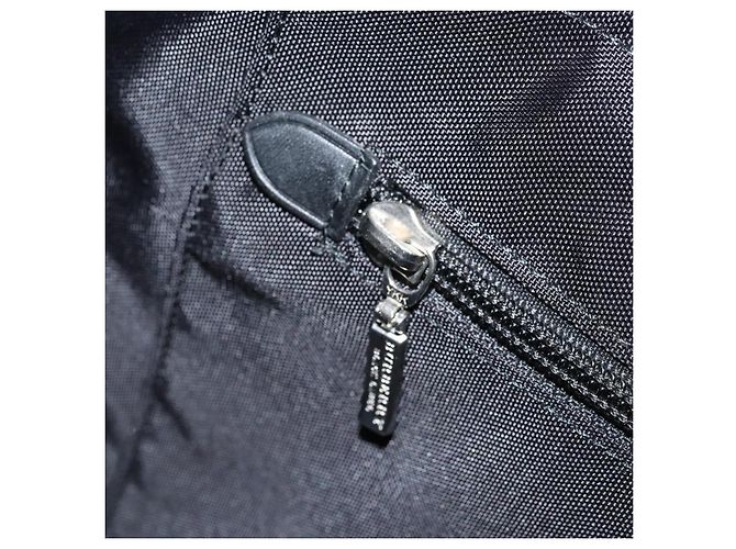 Borsa da lavoro Burberry Black Label in nylon nero e argento Auth ka2647 - vista 21