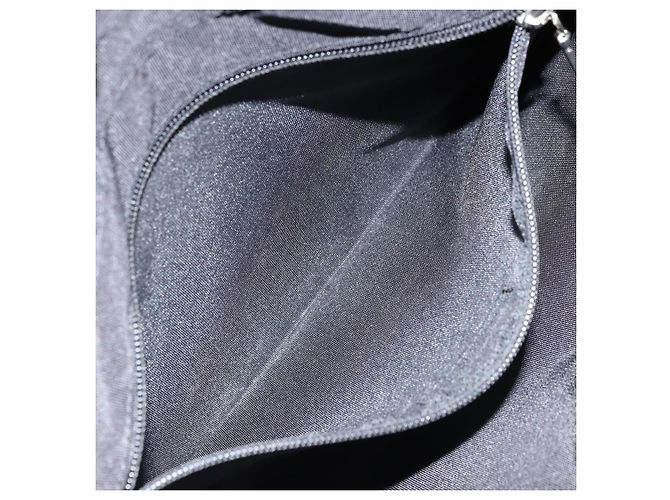 Borsa da lavoro Burberry Black Label in nylon nero e argento Auth ka2647 - vista 22