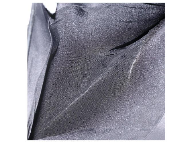 Borsa da lavoro Burberry Black Label in nylon nero e argento Auth ka2647 - vista 23