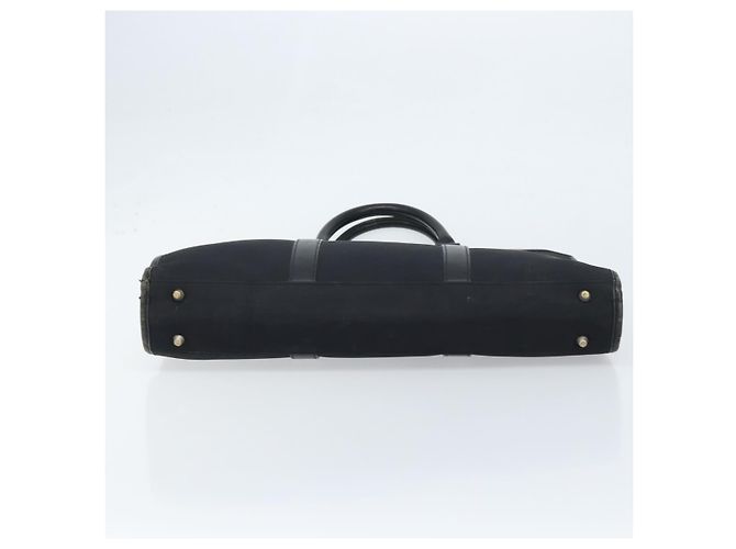 Borsa da lavoro Burberry Black Label in nylon nero e argento Auth ka2647 - vista 5