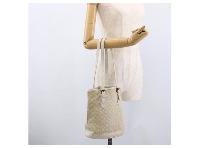 Bucket LOUIS VUITTON Borsa a secchiello Mini Lin Monogram PM Dunne M95316 Auth ka2813 - vista 22