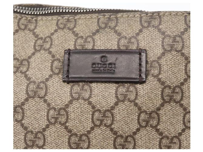 Borsa a Spalla GG Canvas PVC Beige Argento Gucci 110054 Auth 172689 - vista 14