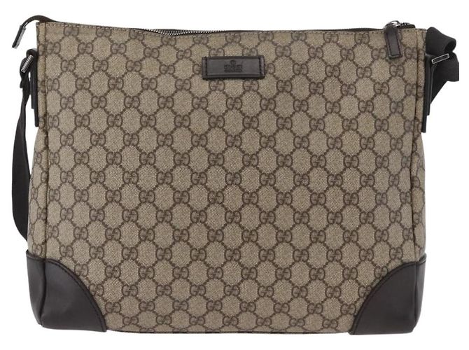 Borsa a Spalla GG Canvas PVC Beige Argento Gucci 110054 Auth 172689 - vista 2